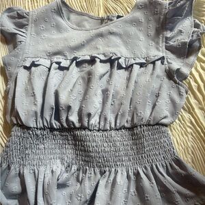 Ruffled baby blue top